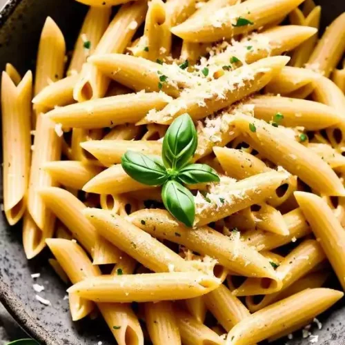 Creamy Garlic Penne Pasta