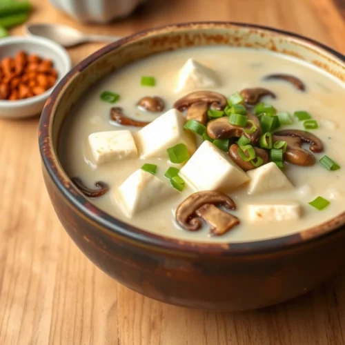 How to Whip Up Tofu Mushroom Green Onion Soup in Under 30 Minutes