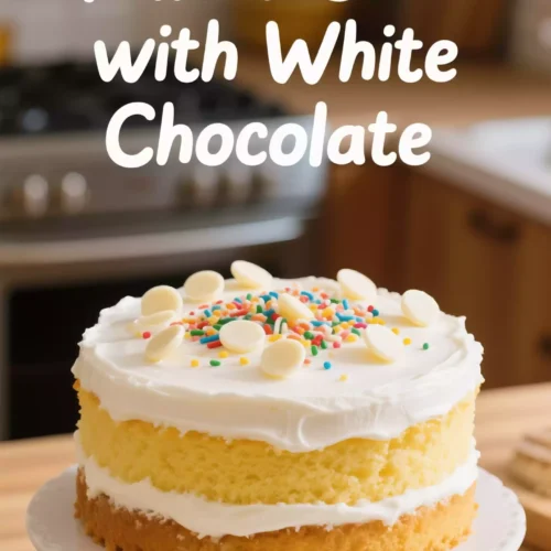 white chocolate in gluten free yellow cake